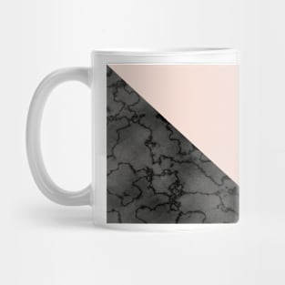 Peach and black dark marble Mug